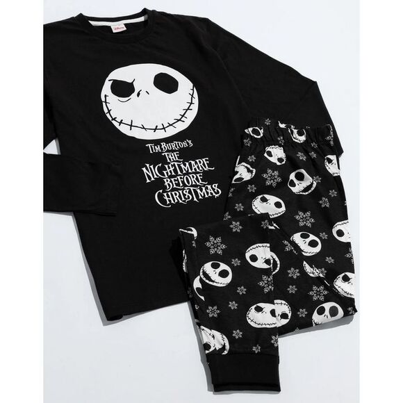 Nightmare Before Christmas Mens Pajama Set / Black/White - Picture 3 of 6